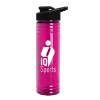 Garyline® Slim Fit Bottle with Drink-Thru Lid - 24 oz. - Transparent hot pink